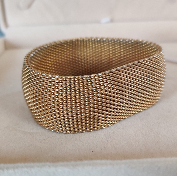 Vintage Jewelry - Vintage brass mesh bracelet
